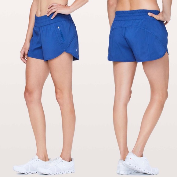 lululemon athletica Pants - Lululemon Tracker Short V 4” Cyber Blue 4 NWOT